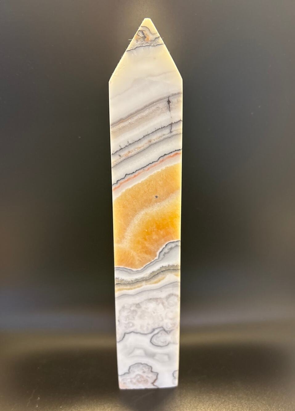Beautiful Orange Calcite Point Tower